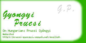 gyongyi prucsi business card